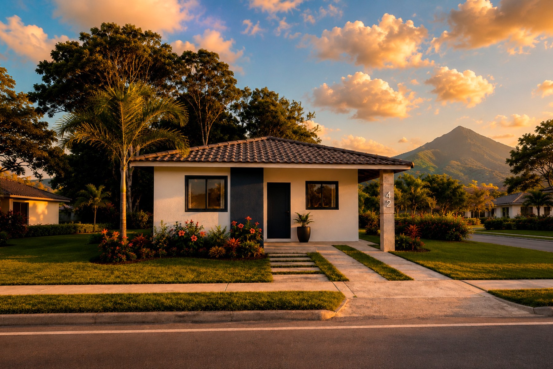 Render exterior aprobado de una vivienda de Valle de las Estrellas