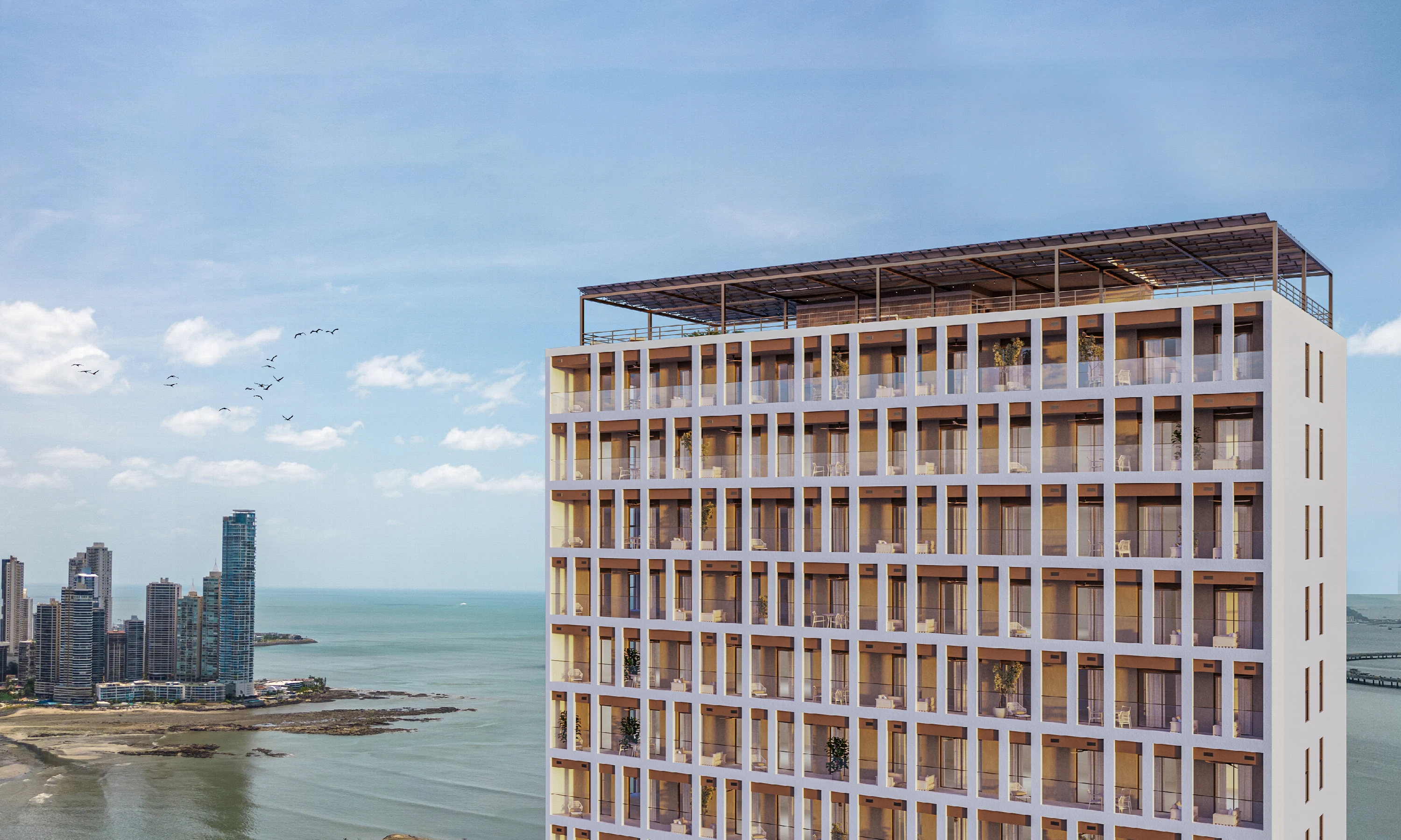 Render exterior de la torre Mare Nostrum, procedente de GESNOVAMEDIA