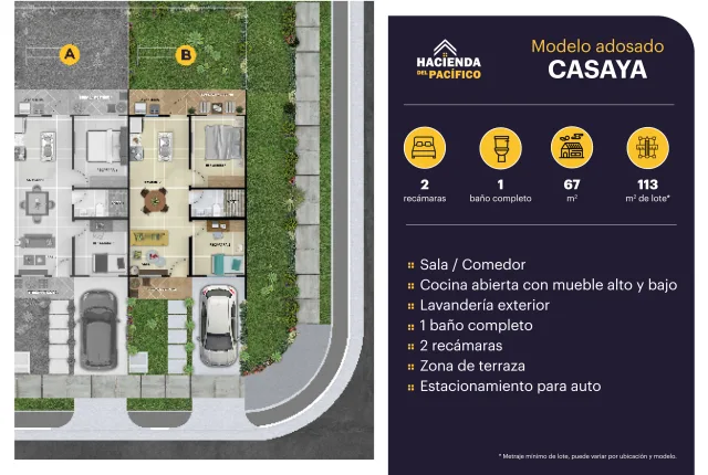 Sales floor plan for Hacienda del Pacífico’s Casaya