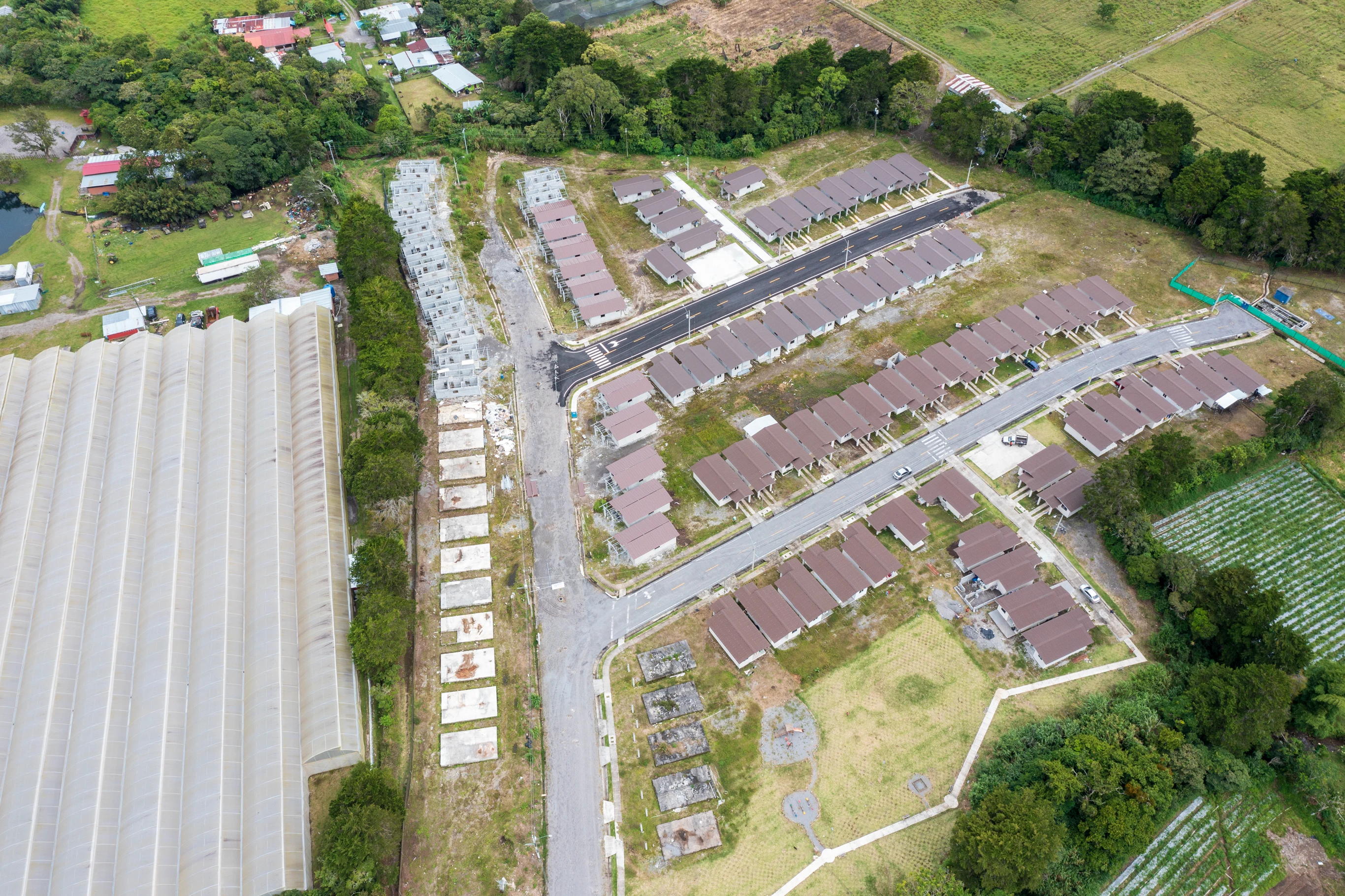 Fotografía aérea de archivo del Residencial Tierras Altas