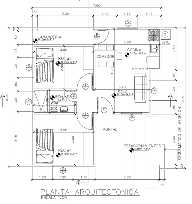 Layout of Alicia at Valle de las Estrellas; faithful extract from the architectural plan